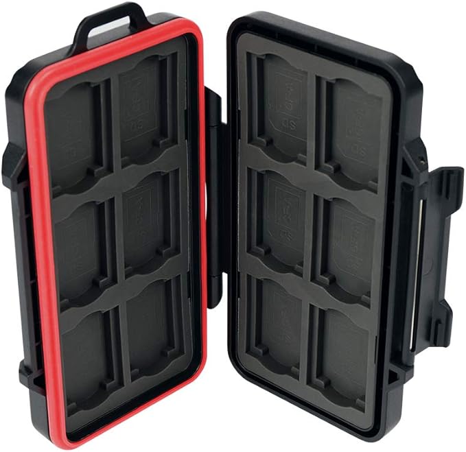 PROfezzion 24 Slots SD Card Holder, Water-Resistant & Anti Shock Designed for SD Card Case, Memory Card Case for 12 SD/SDHC/SDXC Cards Storage &12 CFexpress Type-A for Sony Camera