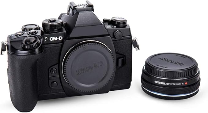 2 Pack Micro 4/3 Mount Body Cap & Rear Lens Cover for Olympus OM-5 OM-5II OM-3 OM-1 OM-1II E-M1 E-M5 E-M10 E-M1X Pen E-PL10 E-PL9 E-PL8 Panasonic G9 G7 G85 G95 GH7 GH6 GH5 GX9 GX8 GX85 GF9 GF10& More
