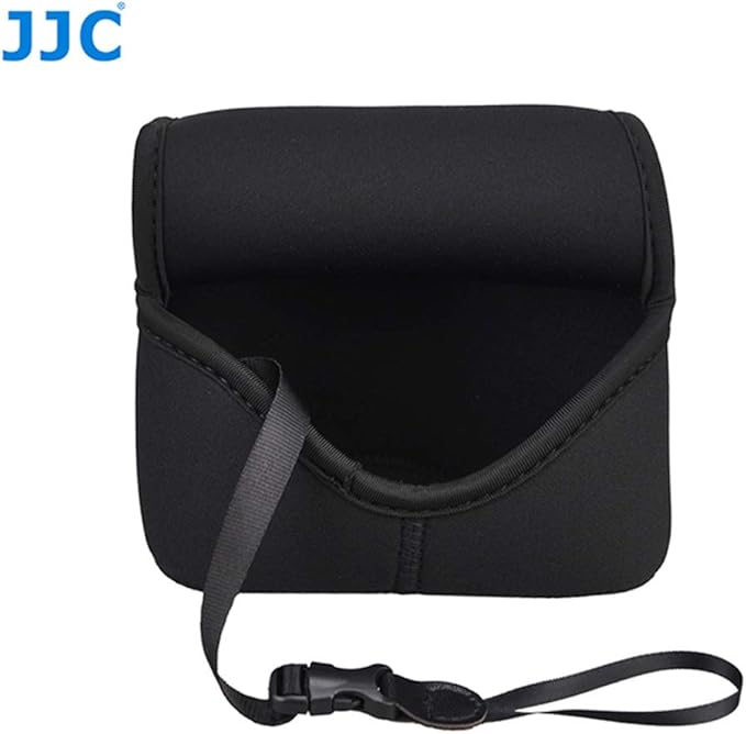 JJC Black Ultra Light Neoprene Camera Case for Sony a6600 a6500 a6400 a6300 a6100 a6000 a5100 w/55-210mm Lens, Pouch Bag for Fujifilm Fuji X-T30 X-T20 X-T10 W/ 55-200mm Lens, Elastic, Water Resistant