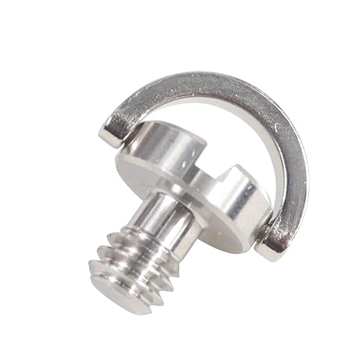 Camera Screw 1/4 Inch D-Ring Nickel Plated Iron Screw Quick Release Plate Mount Tripod Accessories for DSLR Camera Tripod Monopod Strap Mount Screw