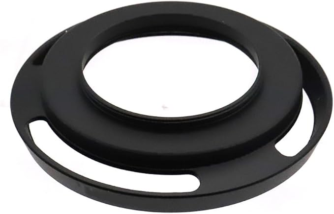 37mm Hollow Lens Hood 37mm Screw in Curved Vented Lens Hood 37mm Metal Lens Hood for 37mm Lens Hood Wide(Black)