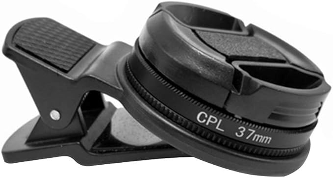 37mm CPL Filter, Universal Circular Polarizer Lens Filter, Cell Phone Lens Accessory Kit, Includes CPL Lens and Lens Clip