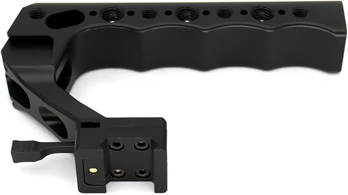 SZYingXian NATO Top Handle, Quick Release NATO Grip with 4 Cold Shoe Adapters for DSLR Camera Cage, Universal Top Handle with 3/8-16 and 1/4-20 Thread Holes (Black)