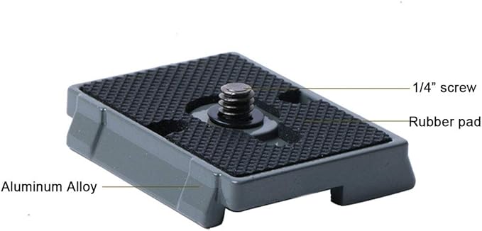 Quick Release Plate 1/4" Screw Compatible with Manfrotto 200PL-14 322RC2 324RC2 488RC2 496RC2 Camera Tripod Head (Pack of 2)