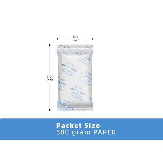 10PCS 500Gram Silica Packets - Decassant Packs Anti Humidity Packs Silicone Packets Dry for Electronic Products, Jewelry, Cameras, Clothes, Books, Iron Tools, Precision Instruments