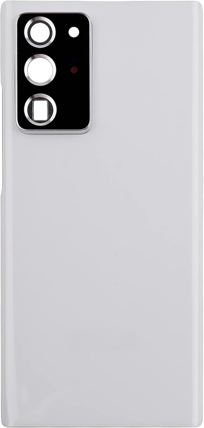 Replacement Battery Door Cover Back Cover Kompatibel for Samsung Galaxy Note 20 Ultra 5G SM-N985F SM-N985F/DS Mystic White Akkudeckel with Camera Lens and Waterproof Glue