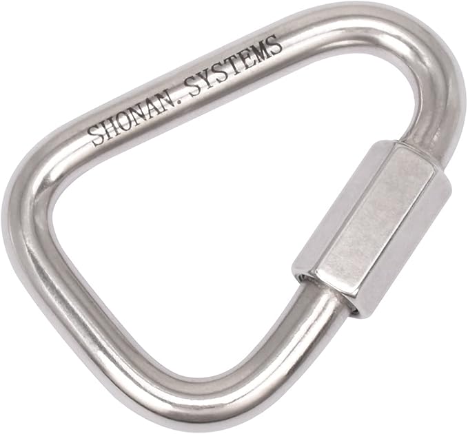 SHONAN Delta Quick Link, Large Stainless Steel 3.5 Inch Triangle Quick Links Heavy Duty Triangle Carabiners Marine Grade, 1 Pack, 2300 Lbs Capacity
