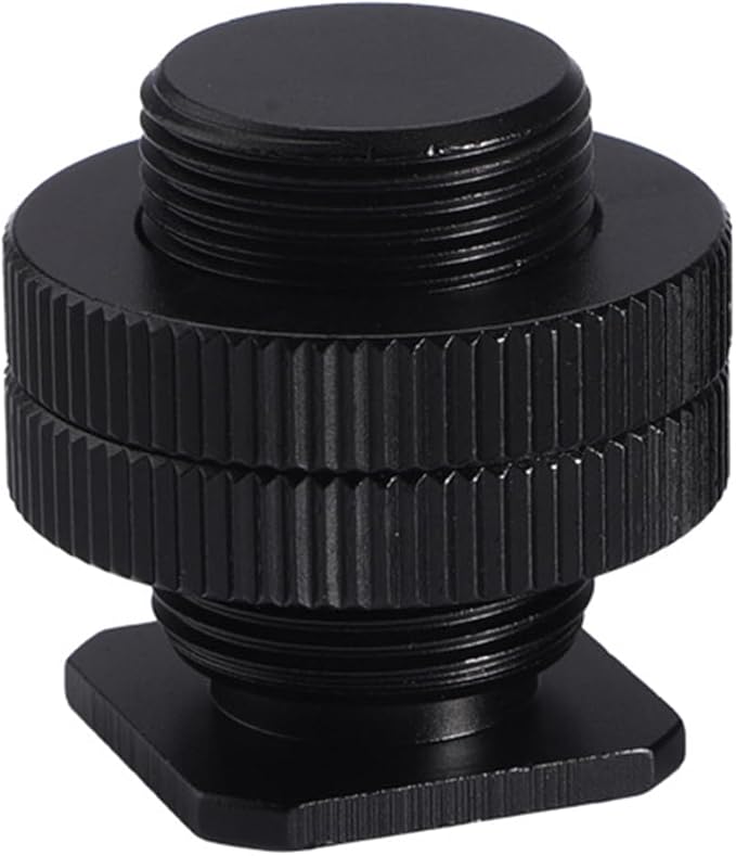 Camera Tripod Adapter Mount Kit 1/4 to 1/4 Screws, 1/4 to 3/8 Converter Thread Screw, Hot Shoe Male or Female Screw Set for Tripod Monopod Flash Plate Mount(2pcs 5/8 Mic. Screw)