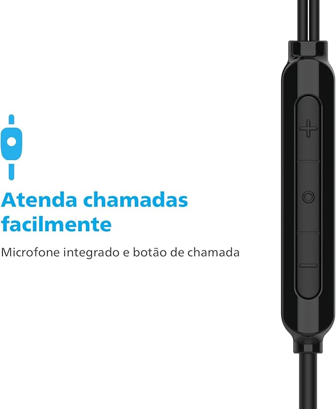 Philips Wired Earbuds USB C with Microphone, in Ear Type C Headphones with mic, Powerful Bass, Lightweight, USB-C Wired Earphones, 3-Button in-line Remote Ear Buds (Black)