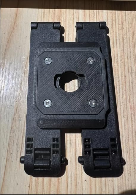 AXON Recorder MOLLE Attachment Holder, Black, Tactical Gear Mount Systemc Carbon Fibre Style (Double MOLLE Clip Style)