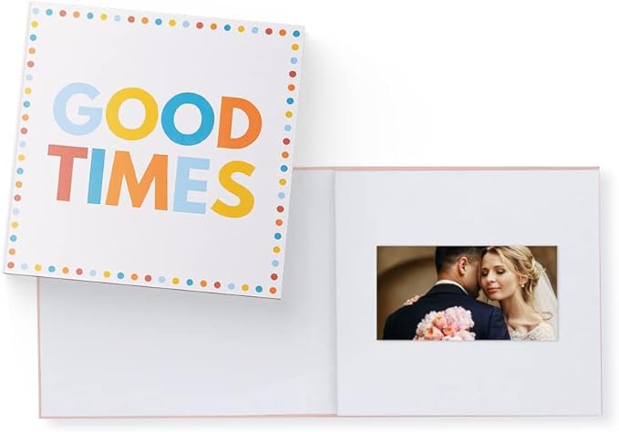 Heirloom Video Book - 5" HD Screen for Custom Memory Gift - Wedding Birthday Anniversary - 20 Min Video Photo Keepsake - USB Rechargeable - Good Times