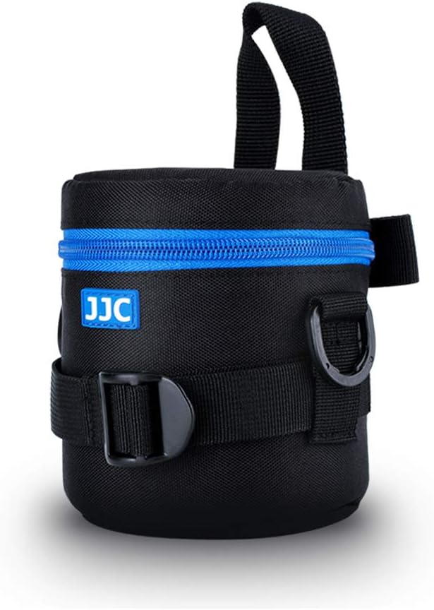 JJC Camera Lens Pouch Case for Canon EF-S 18-55mm EF 50mm Nikon AF-S 18-55mm Nikkor AF 50mm Fujifilm XF 16mm 23mm XC 15-45mm etc, Zipper Polyester Lens Protective Bag Interior Size 3.07x4.92”