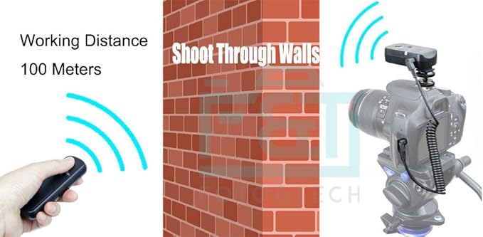 Foto&Tech 360 Any Angle 100m Wireless Remote Control Shutter Release (Compatible with EOS R5 Mark II R5 6D Mark II, R6 Mark II, 5D Mark IV III II, 5DS, 1DX Mark II, 1DS Mark II III)