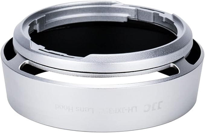 JJC Silver Metal Bayonet Lens Hood for FUJINON XF 35mm F2 R WR/FUJINON XF 23mm F2 R WR, Fuji 35mm F2 Lens Hood, Fuji 23mm F2 Lens Hood, 35mm F2 Hood, 23mm F2 Hood, Replaces Fujifilm LH-XF35-2 Hood