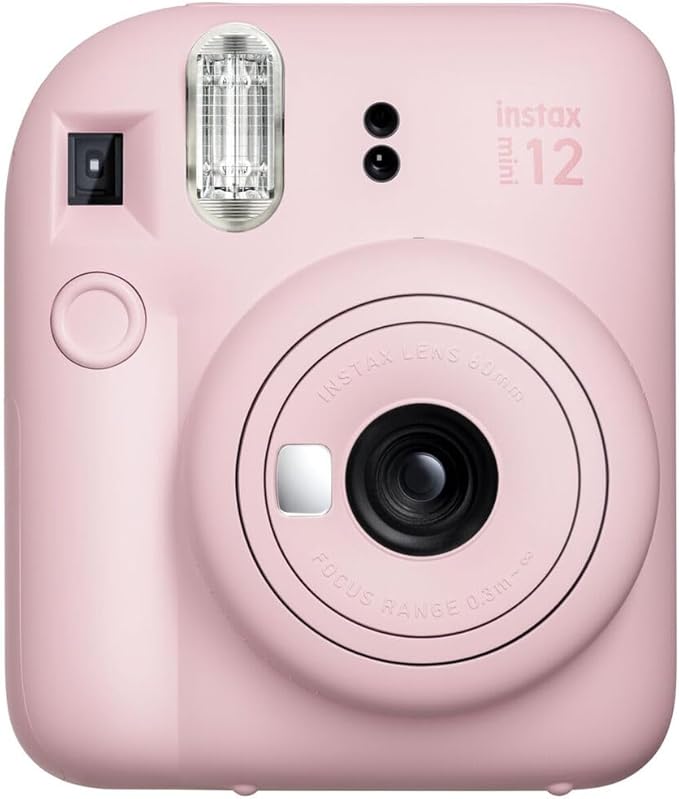 FUJIFILM INSTAX Mini 12 Instant Film Camera | Blossom Pink Bundled with INSTAX Mini Instant Film |40 Exposures + Instax Accessory Bundle + AA Batteries + Cleaning Cloth (10 Items)