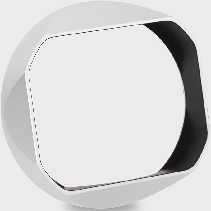 Haoge Metal Square Lens Hoods for Leica Q3-43 Q3 Camera Accessories Silver LH-LQ343W