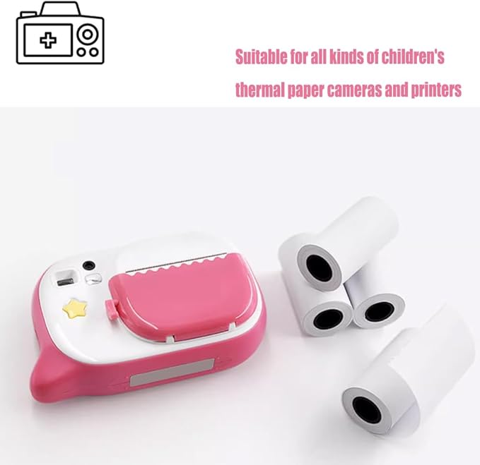 10 Rolls Instant Camera Refill Print Paper-for Kid's Instant Camera Favors Supplies Photo Printer Thermal Paper Rolls Instant Print Camera Refill Paper
