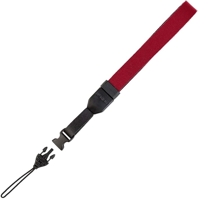 OP/TECH USA Cam Strap - QD | Quick Release Wrist Strap for Digital, Film & Vintage Cameras – Wine, Made in USA