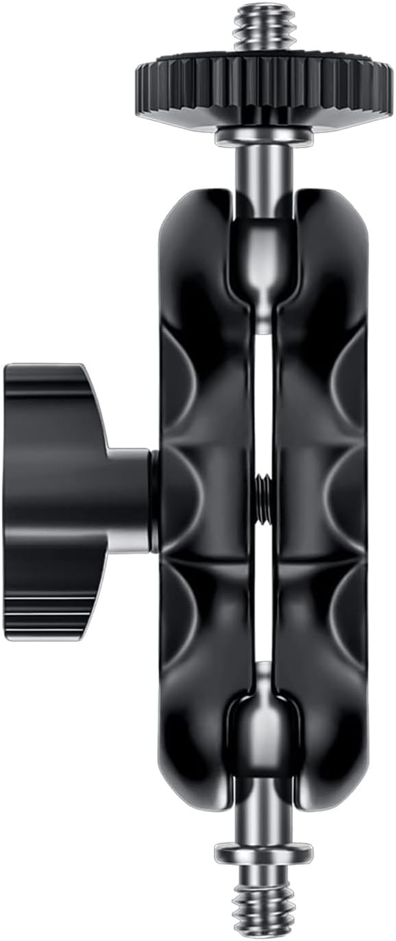 Mini Magic Arm with Dual Ball Head and 1/4'' Screw - Compatible with Super Clamp, Camera Cage, Monitor, and Microphone - Max Load 4.4lb/2kg
