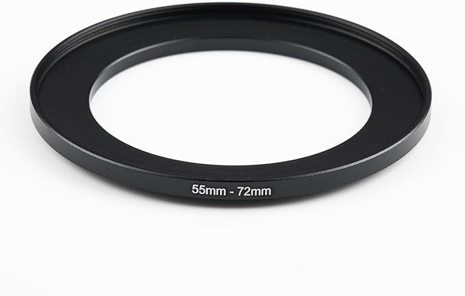 55mm to 72mm Step-Up Ring Filter Adapter,for All Brands UV ND CPL, Metal Ring Step-Up Rings Adapter Filter (55mm-72mm)