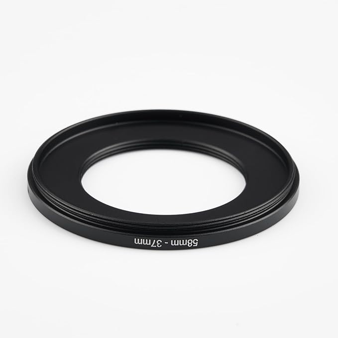 58mm to 37mm Step-Down Ring Filter Adapter,for All Brands UV ND CPL, Metal Ring Step-Down Rings Adapter Filter (58mm-37mm)