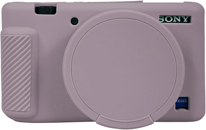 Camera Case for Sony ZV-1, ZV1 Case Silicone Cover Camera Sleeve Body Skin Protective Case with Removable Lens Cap for Sony ZV1 Digital Camera,Grey