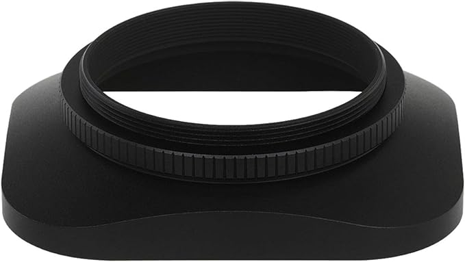 Haoge LH-B46T 46mm Square Metal Screw-in Lens Hood with Cap for Leica Summilux-M 35mm f/1.4 50mm f1.4 E46, Summarit-M 90mm f/2.5 75mm f2.5 E46, Summicron-M 28mm F2 E46, Voigtlander 35mm f/1.7 28mm f2