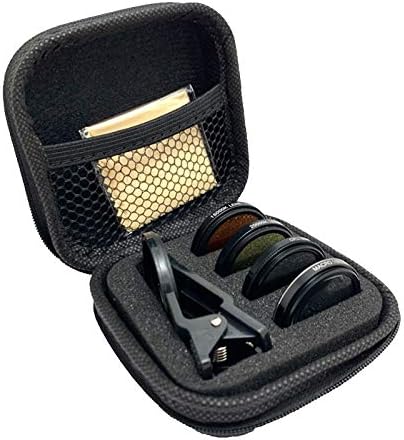 Aquarium Smartphone Camera Lens Filter 4 in 1 Kit Yellow Orange Lens Filter for Coral Reef Aquarium Photography