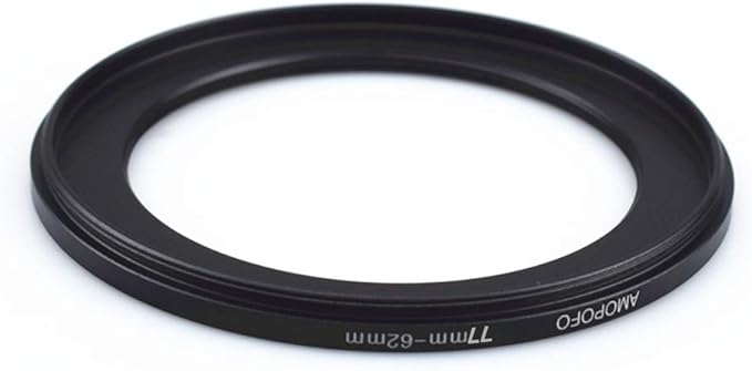 77 to 62mm Metal Ring/77mm to 62mm Step Down Rings Filter Adapter for UV,ND,CPL,Metal Step Down Rings,Compatible with All 77mm Camera Lenses & 62mm Accessories