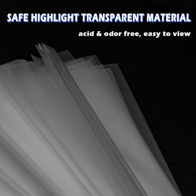Sheet Protectors - 50 Sheets 4 mils Strong Extra Heavyweight Clear Top Load 8.5 x 11 Inch Highlight Transparent Acid-Free for 3 Ring Binder OS0150