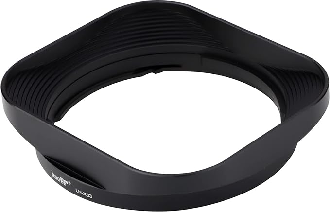 Haoge Metal Square Bayonet Lens Hood for Fuji New XF 23mm f/1.4 R LM WR,XF33mm F1.4 R WR Lens Replaces Fujifilm LH-XF23-II, on X-T4 X-T5 X-Pro3 X-S20 XE4 Camera