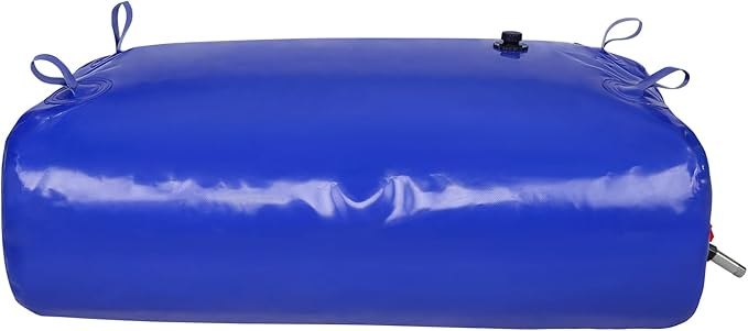 VEVOR 330L/87.17 Gallon Water Storage Bladder, RV Water Tank, 1000D Blue PVC Collapsible Water Storage Containers, Large Capacity Soft Water Bag, Portable Water Bladder, Fire Prevention, Camping
