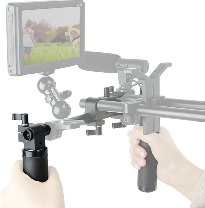NICEYRIG 15mm Rod Rail Handle for DSLR Camera 15mm Shoulder Rig Support System - 114