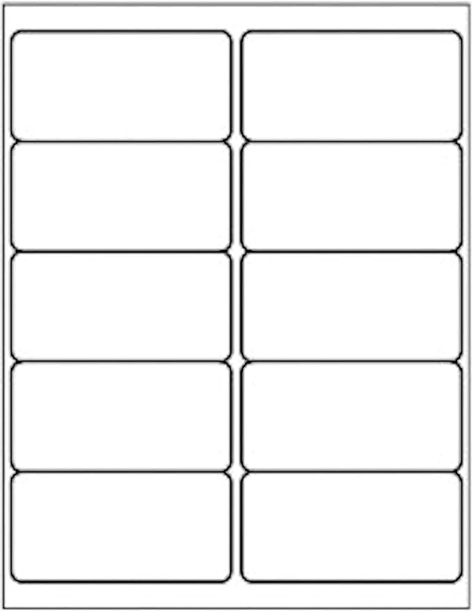 LabelMore 10 up Labels 2'' x 4" Shipping Address Labels for Laser and Inkjet Printers (1000 Sheets, 10,000 Labels)