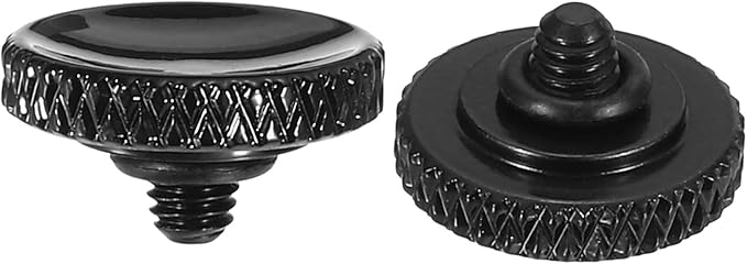 PATIKIL Camera Shutter Button, 2 Pack Soft Shutter Release Button Pure Copper Camera Button Knurled Suitable for Nikon for Fujifilm for Leica DSLR/SLR Camera, Black