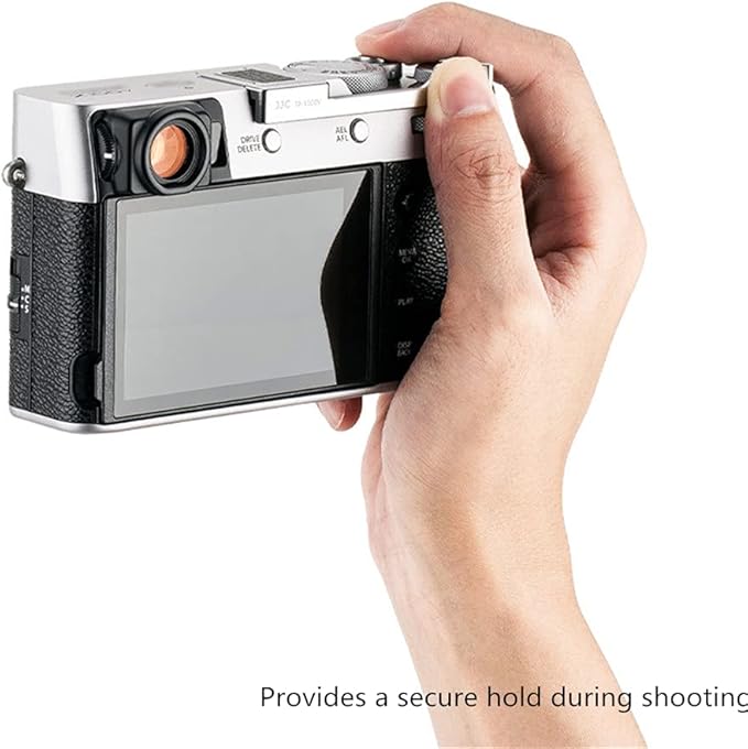 JJC Deluxe Metal Thumb Up Grip for Fujifilm X100VI Fuji X-E4 XE4 X-E3 XE3 X100V X100F X100T Thumb Rest Support Silver, Not Affected The Use of Thumb Wheel