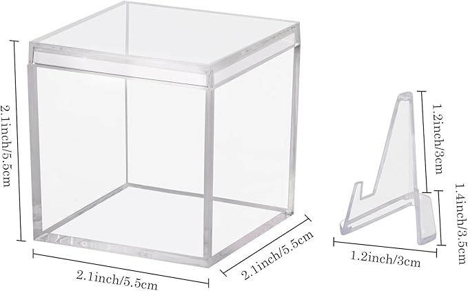 3 Pack Championship Ring Display Case Clear Acrylic Display Case Mini Football Baseball Softball Ring Holder Display Box Single Stand 1 Slot Ring Hole Storage Box Gift for Sports Fans, 2.16 Inch