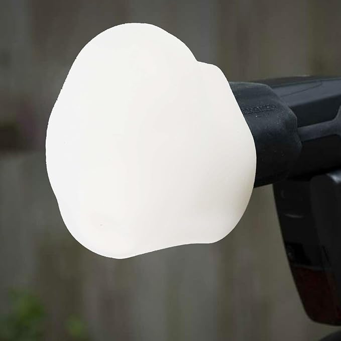 Noteflora SILICONE Rubber Soft Light Shade Diffuser For MagMod And Compatible With For Godox V1 Speedlite Camera Flash, White Modular Lamp Cover