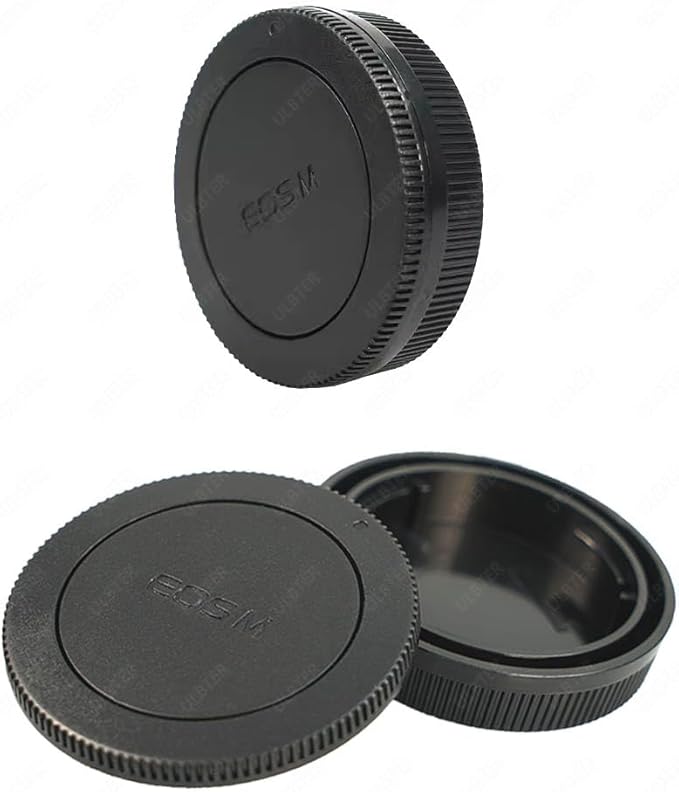Body Cap & Rear Lens Cover for Canon EOS M50 Mark II M200 M100 M50 M6 Mark II M6 and More Canon EF-M Mount Camera and Lens