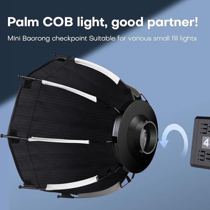 M60 Handle LED Video Light with Soft Box Protable Mini COB LED Bi-Color 2500-8500K CRI≥95 TLCI≥97 Built-in 3400mAh Battery Photo Studio Lights Vlog Shoot Fill Lighting 8 Scenes (M60 with Soft Box)