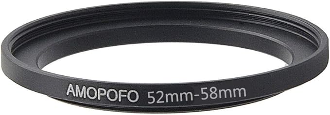 52mm to 58mm Camera Filter Ring/Adapter for 58mm UV, ND, CPL Filter, Metal Step-Up Ring