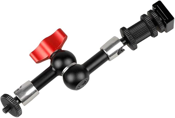 CAMVATE 7" Articulating Magic Arm + 1/4" Cold Hot Shot Mount for Camera LED Light Monitor - 1088