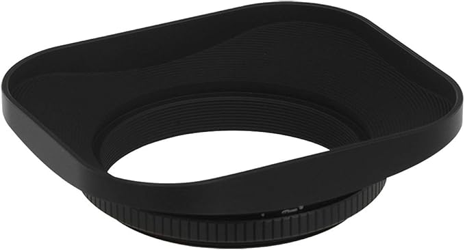 Haoge LH-B46T 46mm Square Metal Screw-in Lens Hood with Cap for Leica Summilux-M 35mm f/1.4 50mm f1.4 E46, Summarit-M 90mm f/2.5 75mm f2.5 E46, Summicron-M 28mm F2 E46, Voigtlander 35mm f/1.7 28mm f2