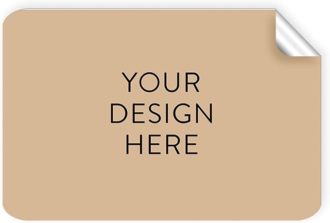 100 Custom Vinyl Stickers - Upload Your own Image, Text, Design, Logo - Personalized Logo Labels for Handmade, Packaging, Bottle, Jars, Candle, Brand Stickers (Brown, 6x4)