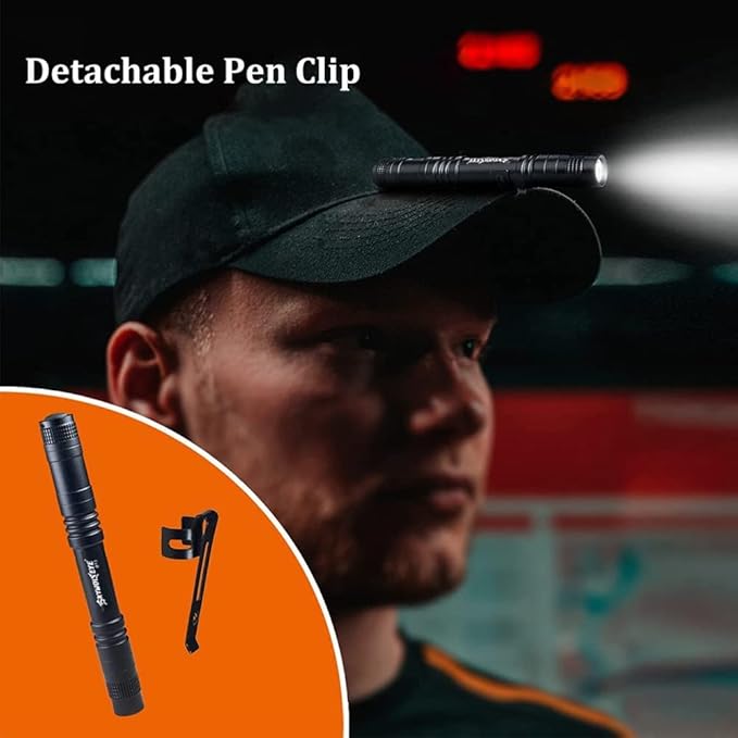 2PCS LED Pen Light Pocket Flashlight, Ultra Bright Mini Small Flashlight with Clip for Inspection, Nurses, Emergency