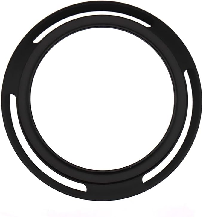 58mm Hollow Lens Hood 58mm Screw in Curved Vented Lens Hood 58mm Metal Lens Hood for 58mm Lens Hood Wide(Black)
