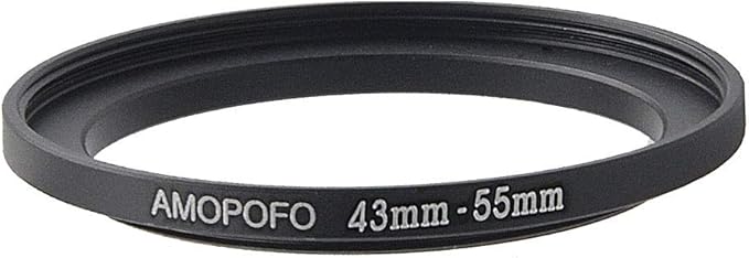 43mm Lens to 55mm Camera Filter Ring Compatible with for All Brands 43mm Lens and 55mm UV,ND,CPL Camera Filter Accessories