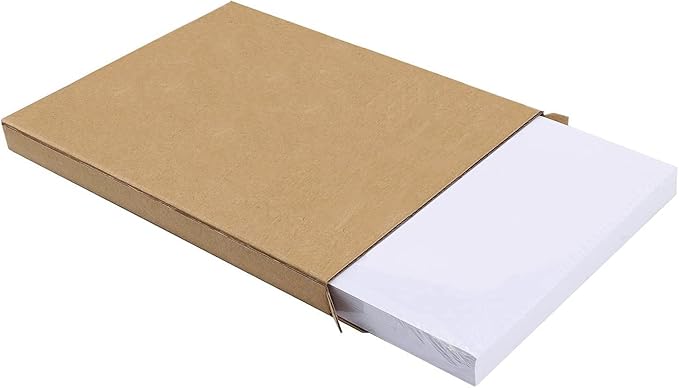 Half Sheet 8.5x5.5inch Shipping Mailing Label 1000 Counts, 2 Labels Per Sheet 8.5 x 11 for Laser & Inkjet Printer, Permanent Adhesive Label Square Corner (500 Sheets)