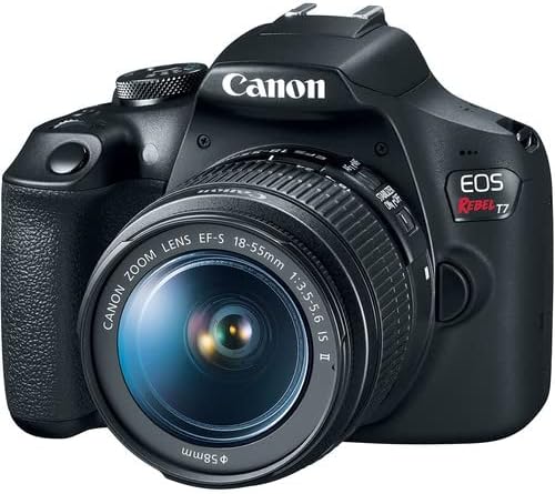 Canon EOS Rebel T7 DSLR Camera with 18-55mm & 75-300mm Lens Bundle with Canon 200ES EOS Shoulder Bag + Microphone + 2X 64GB Extreme Memory Cards + Accessory Kit