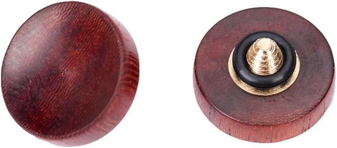 VKO Wood Soft Shutter Release Button,Delicate Camera Shutter Button 12mm Concave Surface Red(Wood Grain Random)